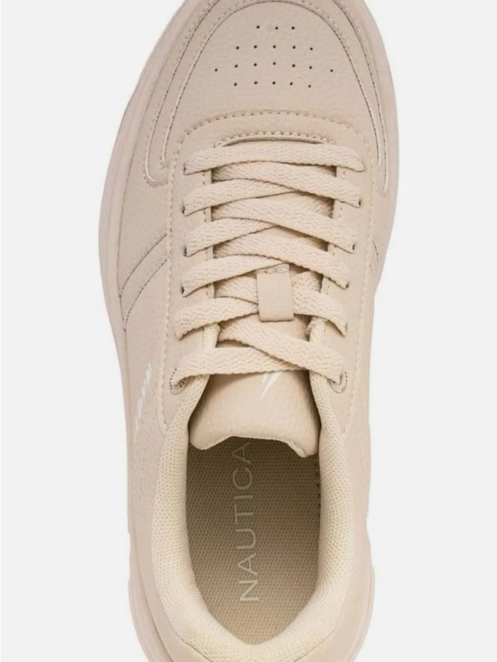 Nautica  size 8.5 bone color low top tennis/walking shoe new w tags w/o a box